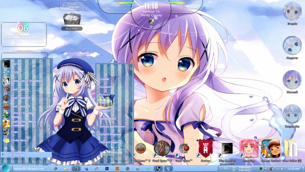 香风智乃 win7主题 点兔