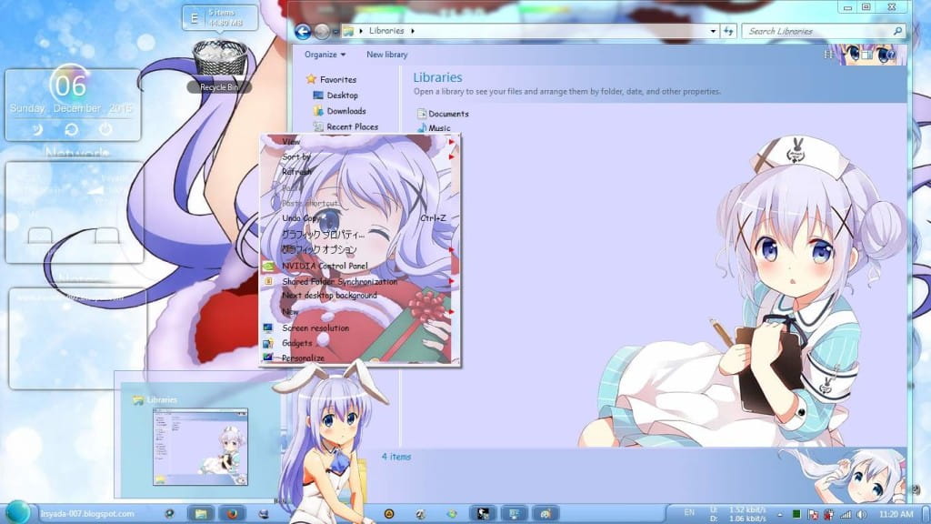 香风智乃 win7主题 点兔