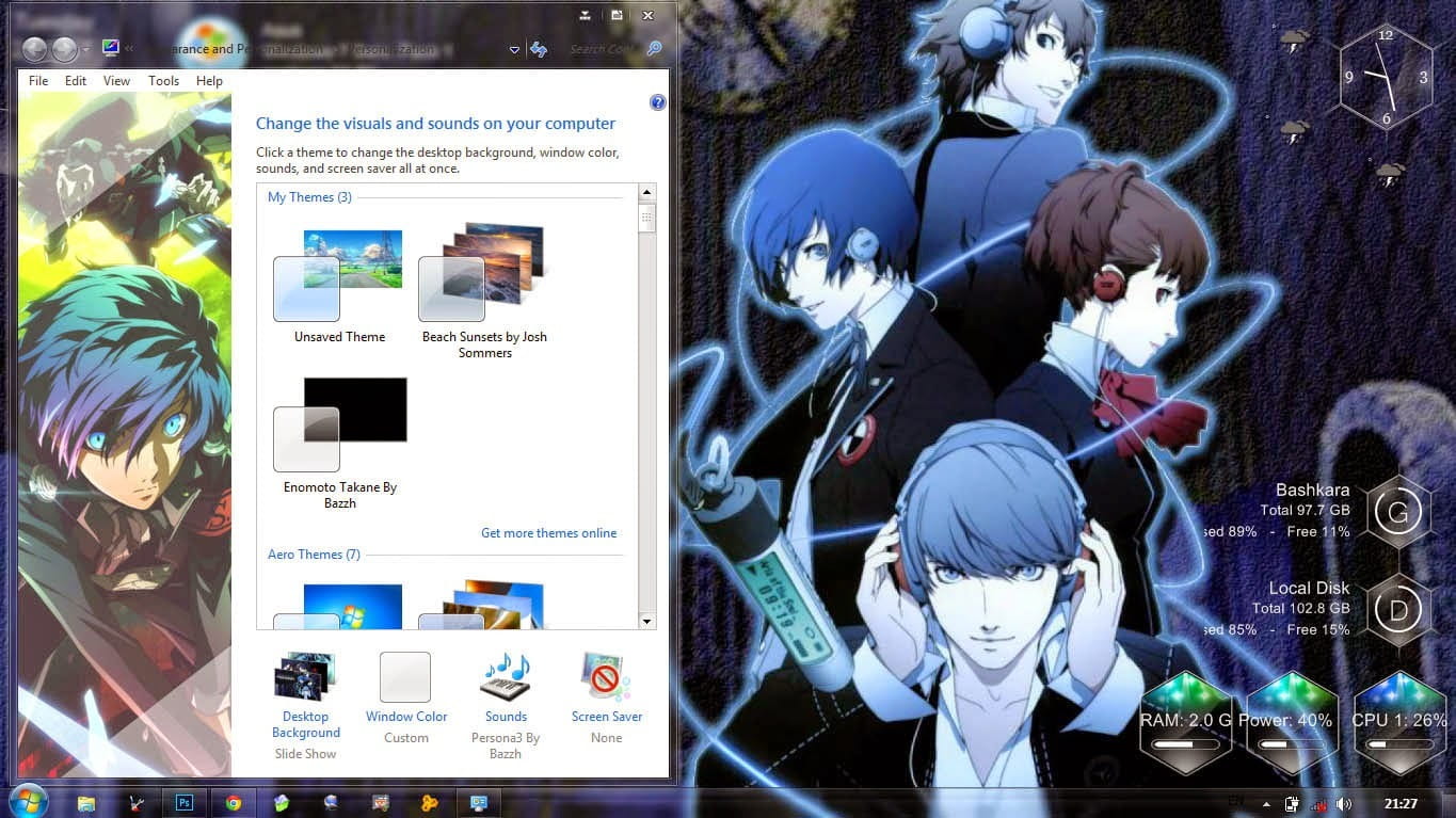 【win7主题】女神异闻录~帅气百分比~