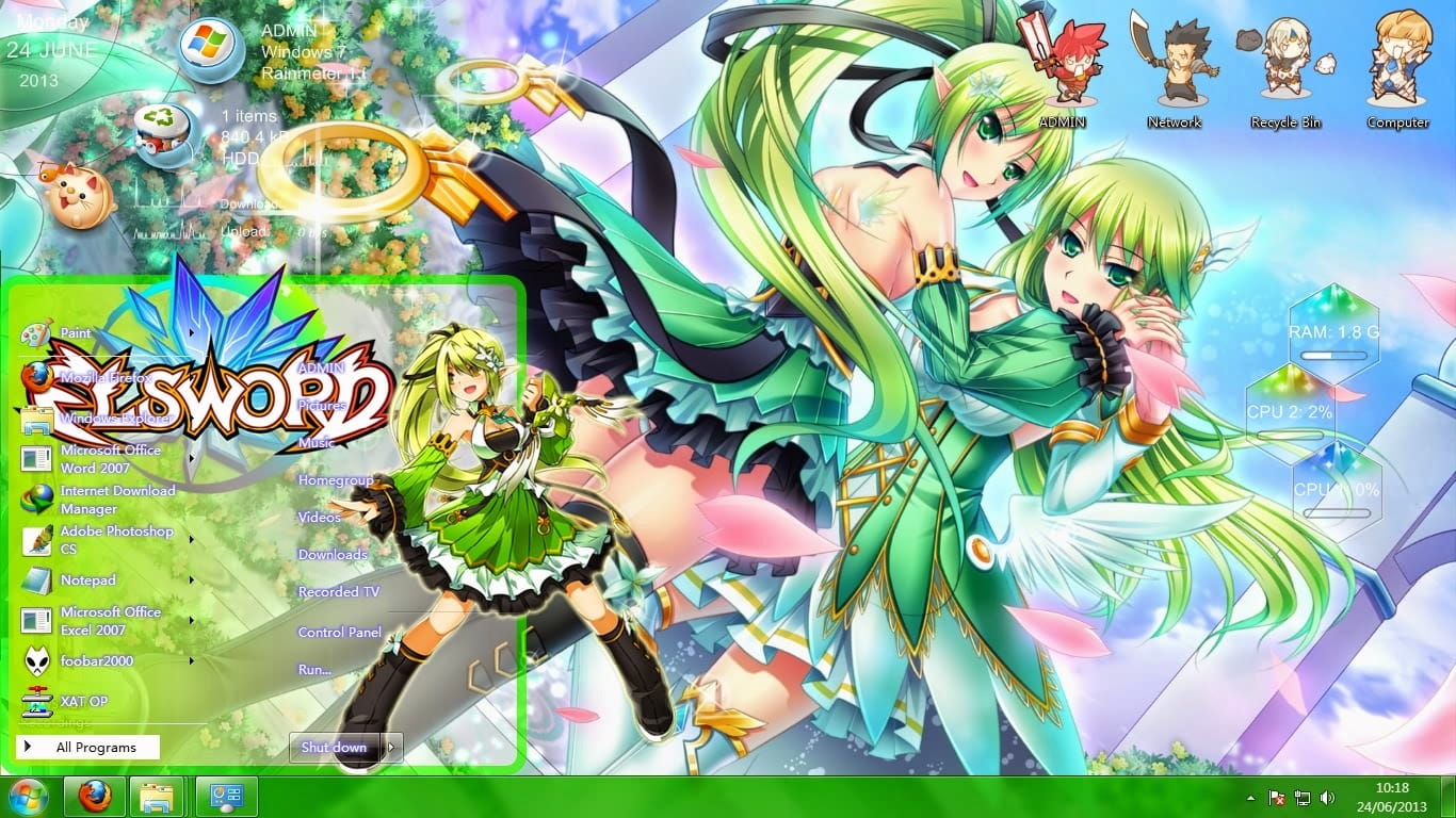 【win7主题】艾尔之光~森林的颜色~