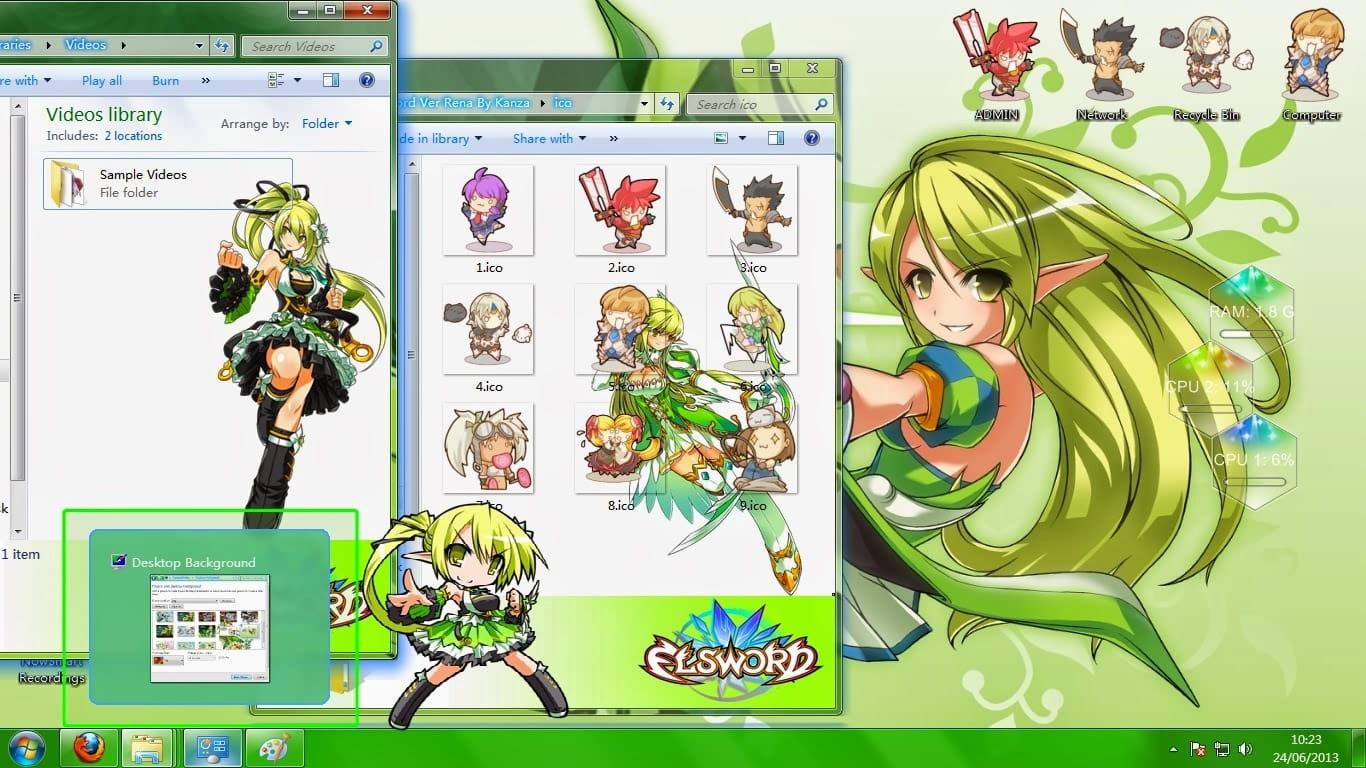 【win7主题】艾尔之光~森林的颜色~