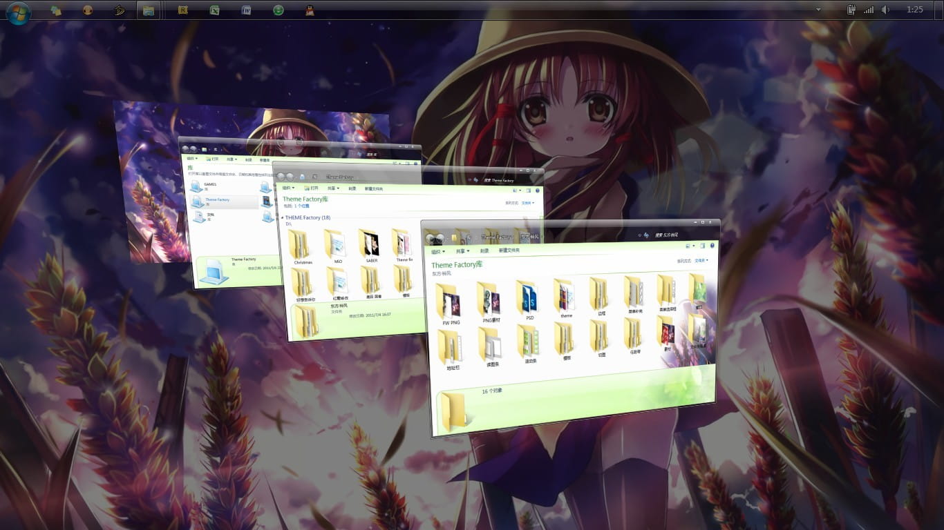 【win7主题】东方project 茨乃东方同人铃风电脑主