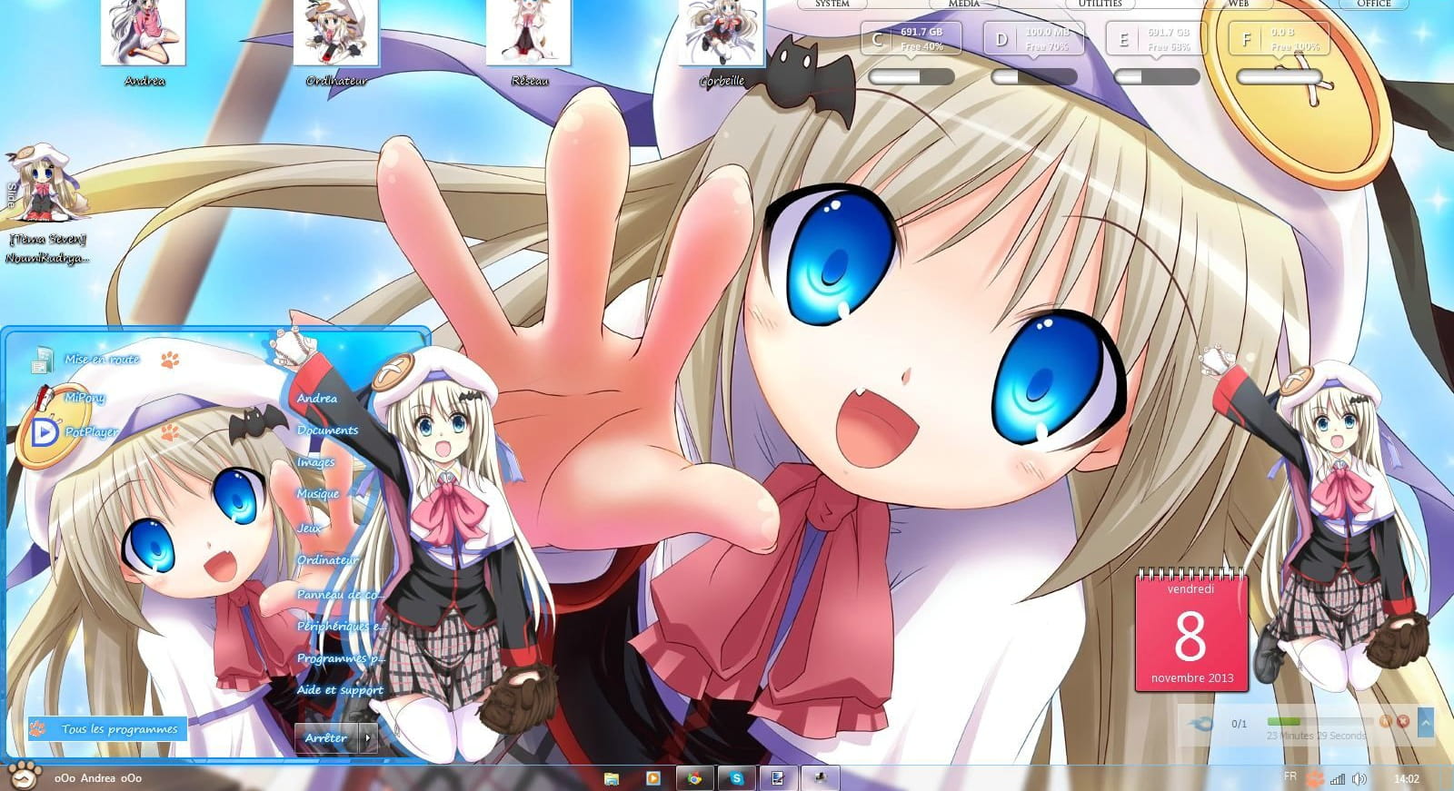 【win7主题】Little Busters~能美·科多缭卡~
