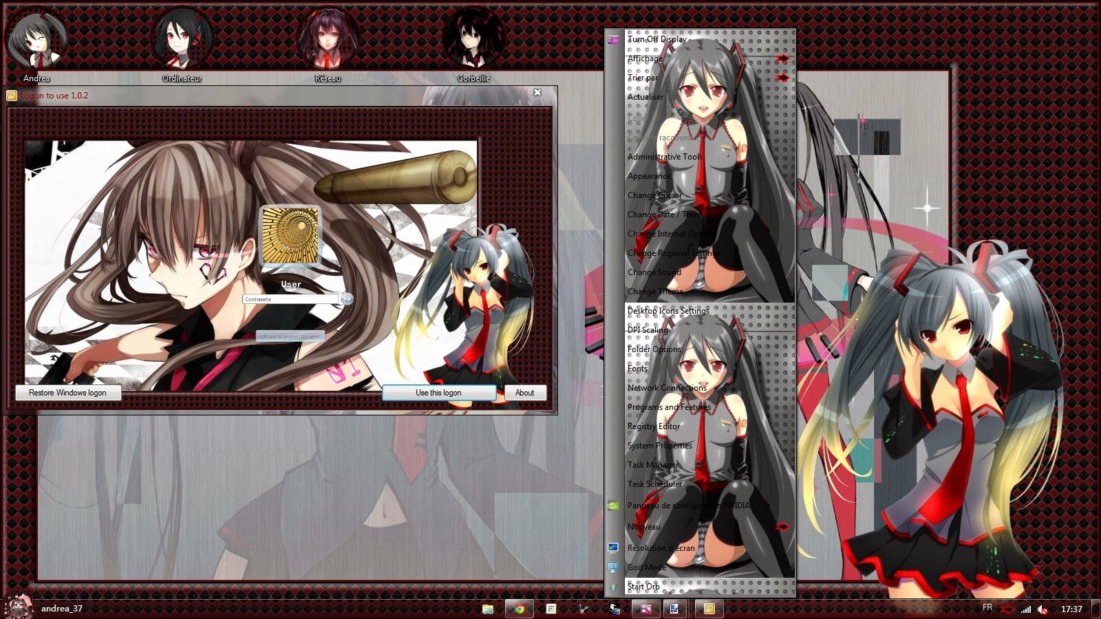 【win7主题】黑化初音 崩坏崩坏杂音 miku电脑主题