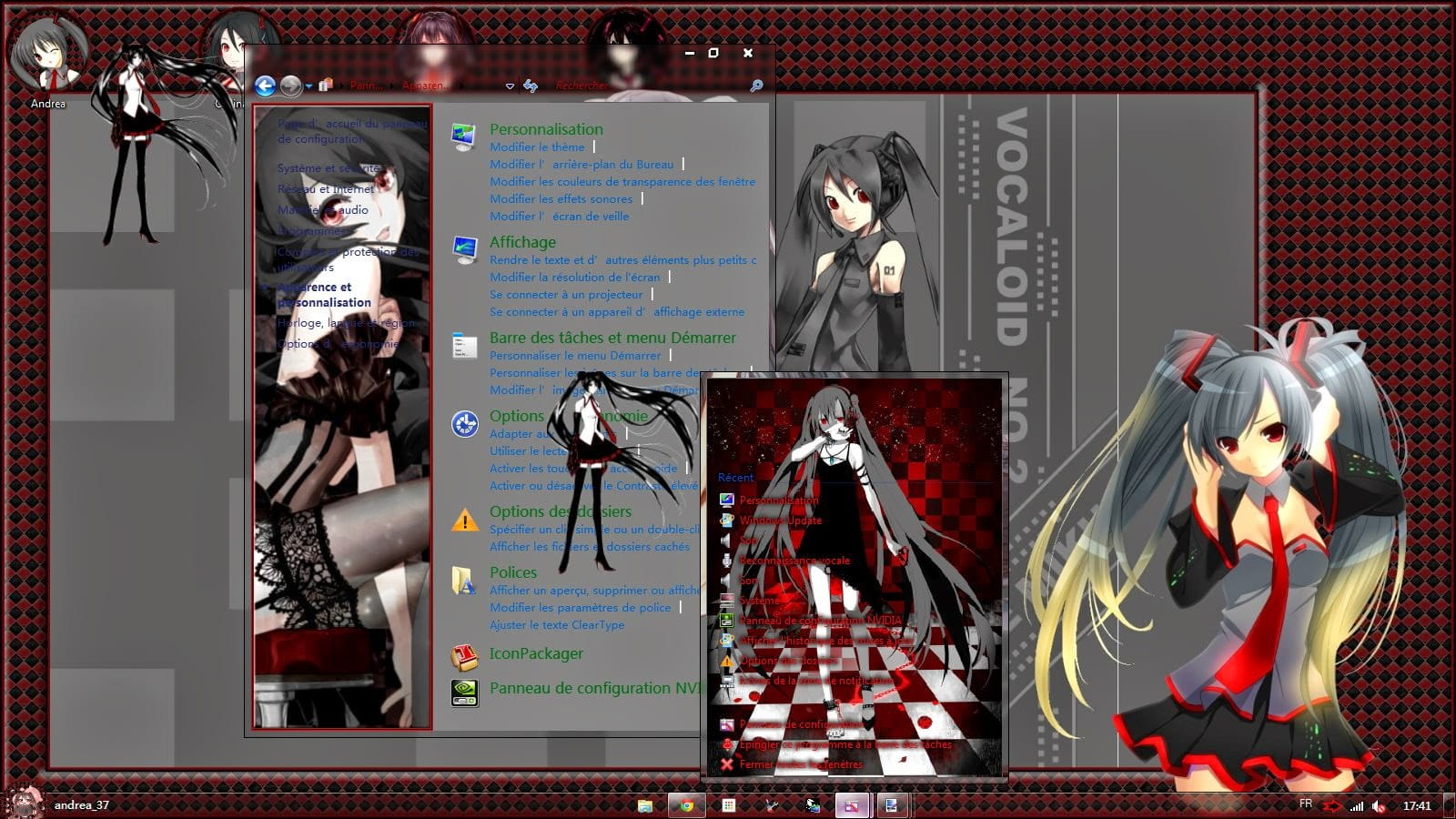 【win7主题】黑化初音 崩坏崩坏杂音 miku电脑主题