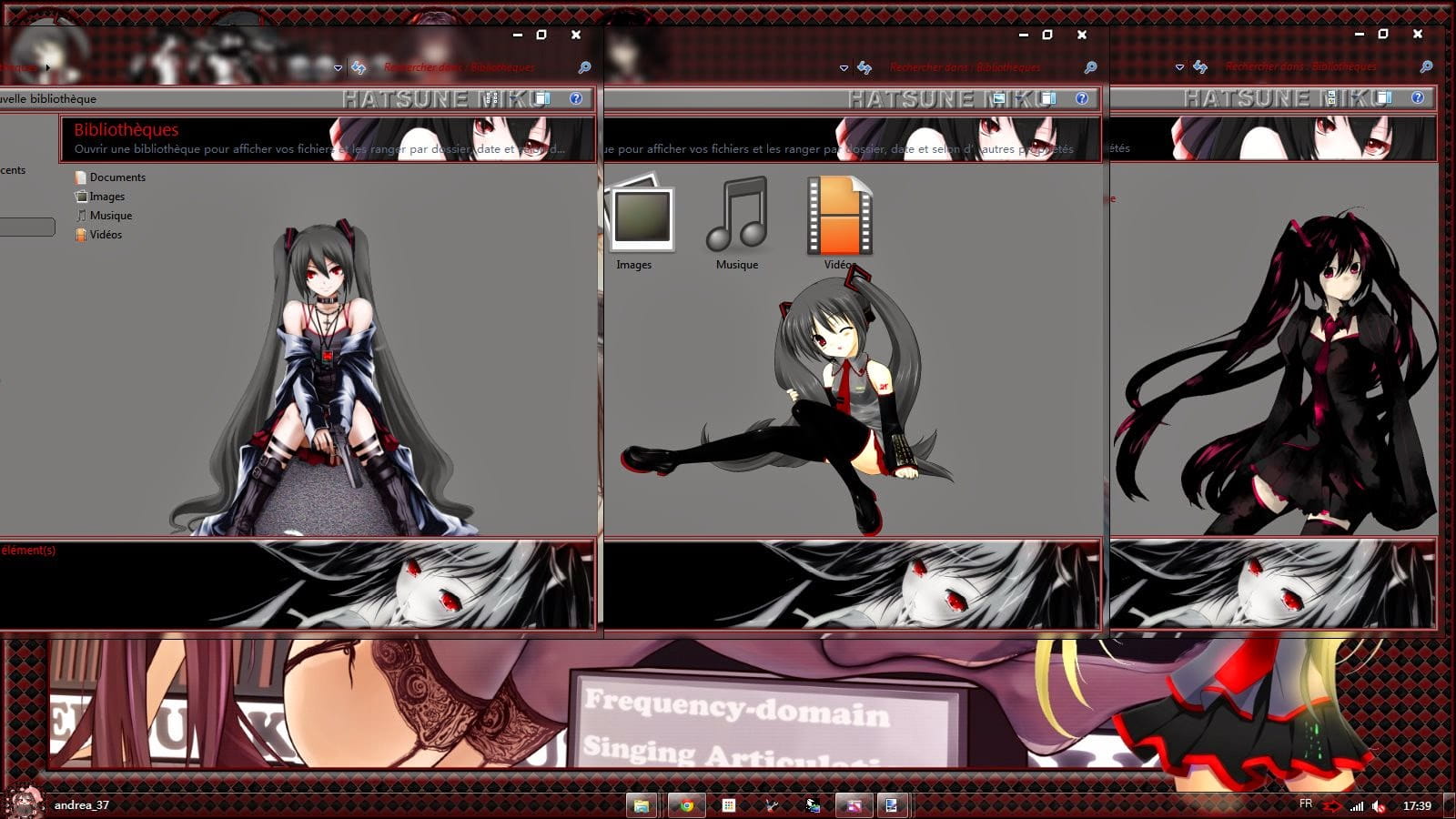 【win7主题】黑化初音 崩坏崩坏杂音 miku电脑主题