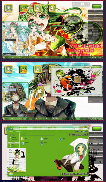 【win7主题】V家 GUMI 绿是一种奇迹