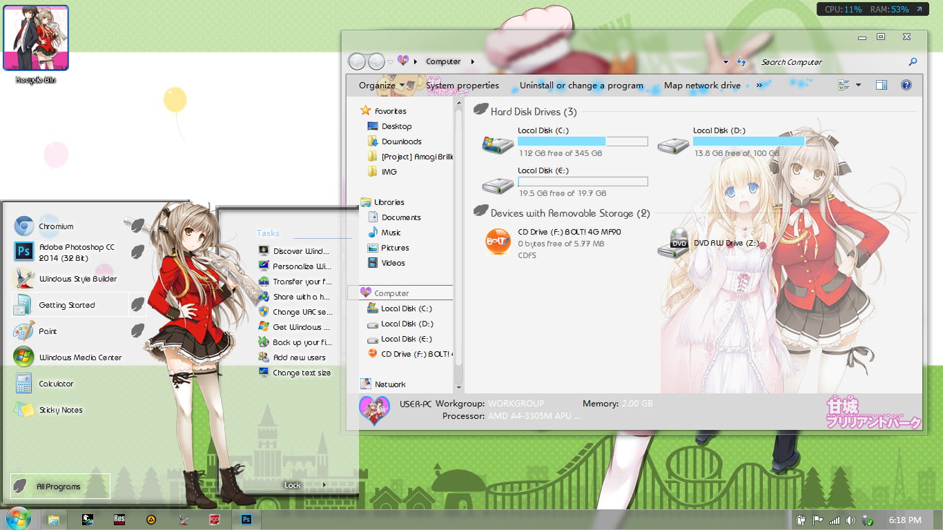 【win7主题】甘城光辉游乐园~我也要当救世主~