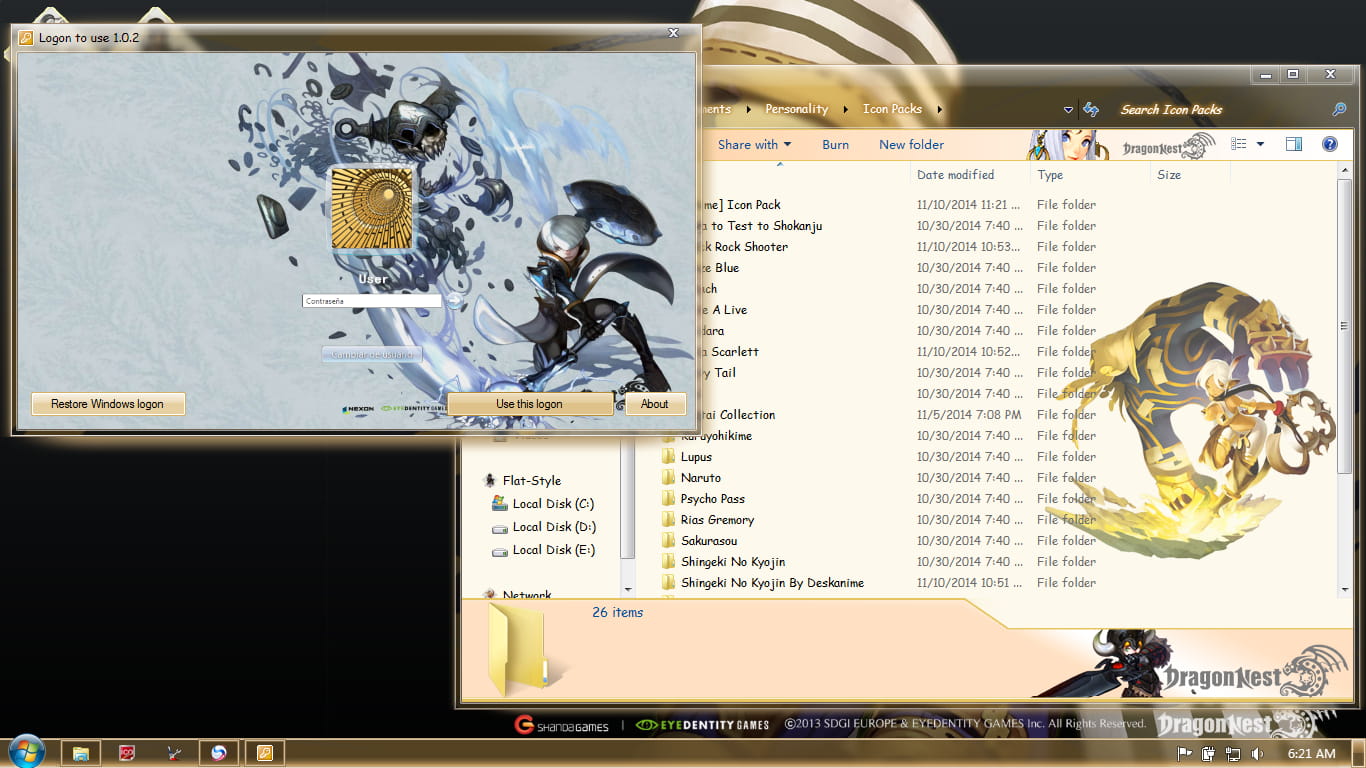 【win7主题】Dragon Nest 龙之谷 电脑主题