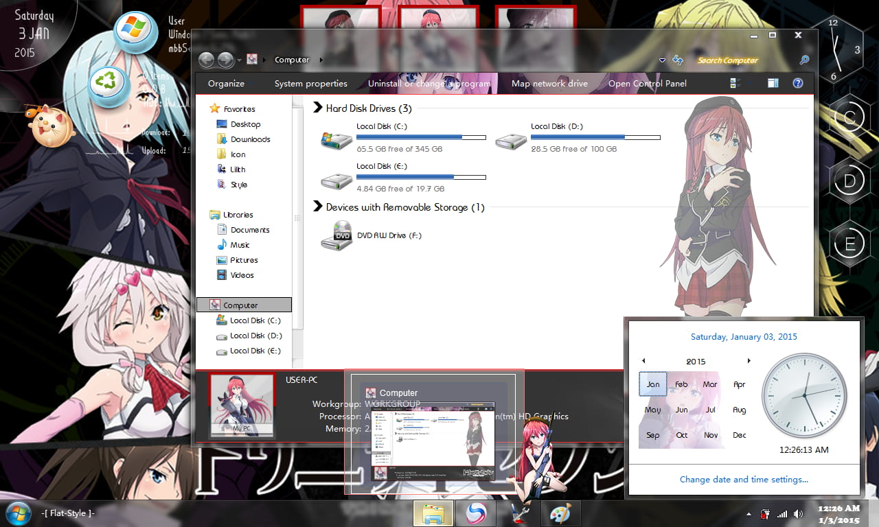 【win7主题】七人魔法使 浅间莉莉丝