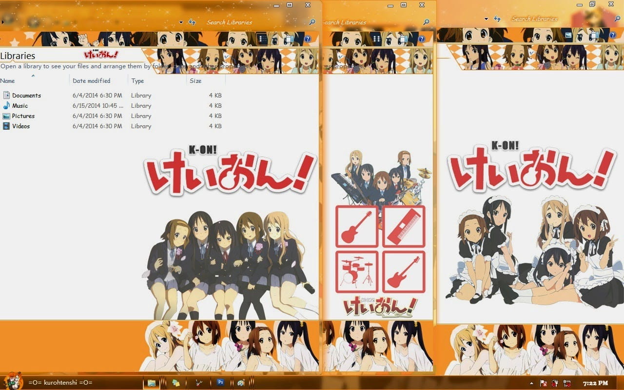 【win7主题】k-on 轻音少女 橙色暖暖 温暖寒冬