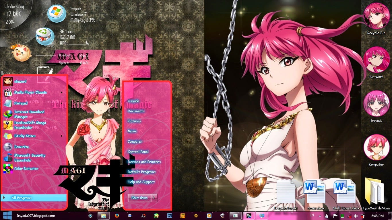 【win7主题】魔笛MAGI 女仆摩尔迦娜