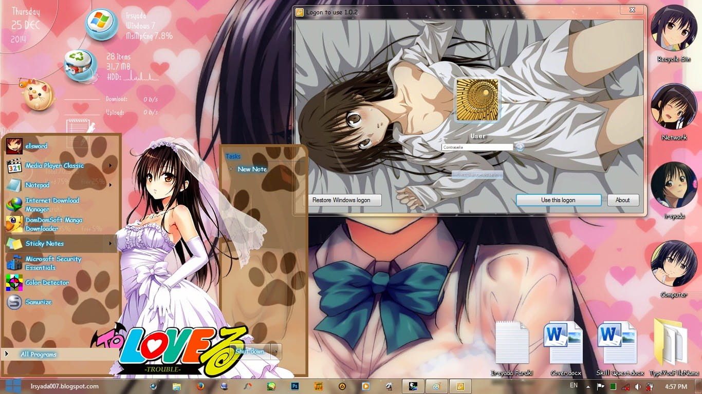 【win7主题】TOLOVE 出包女王 古手川唯