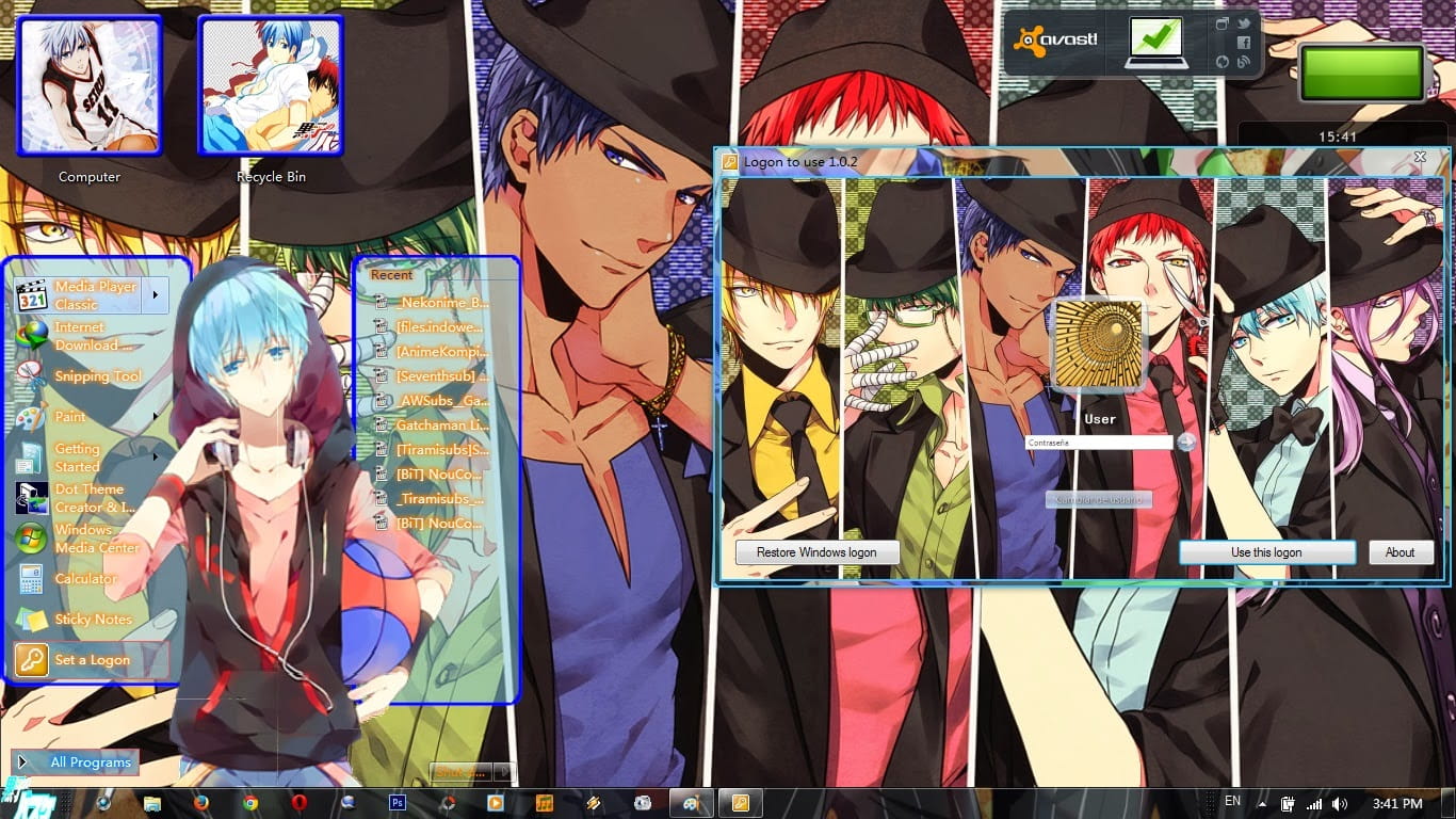 【win7主题】黑子的篮球 奇迹的世代 庆贺黑蓝第