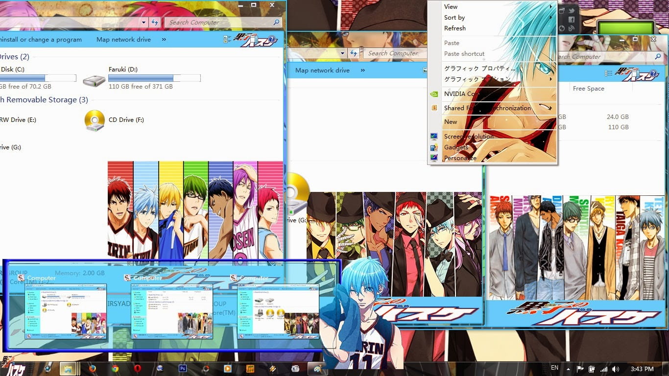 【win7主题】黑子的篮球 奇迹的世代 庆贺黑蓝第