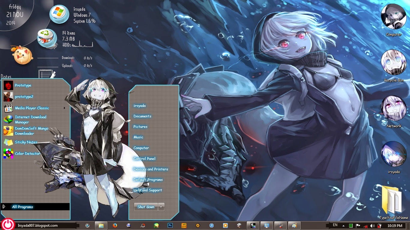 【win7主题】舰娘 敌舰来袭 战舰レ级