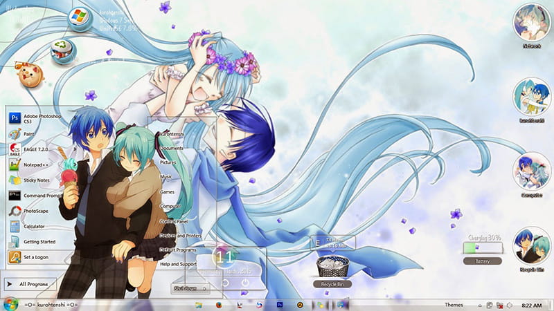 【win7主题】V家主题 大哥&米库 群众喜闻乐见西皮