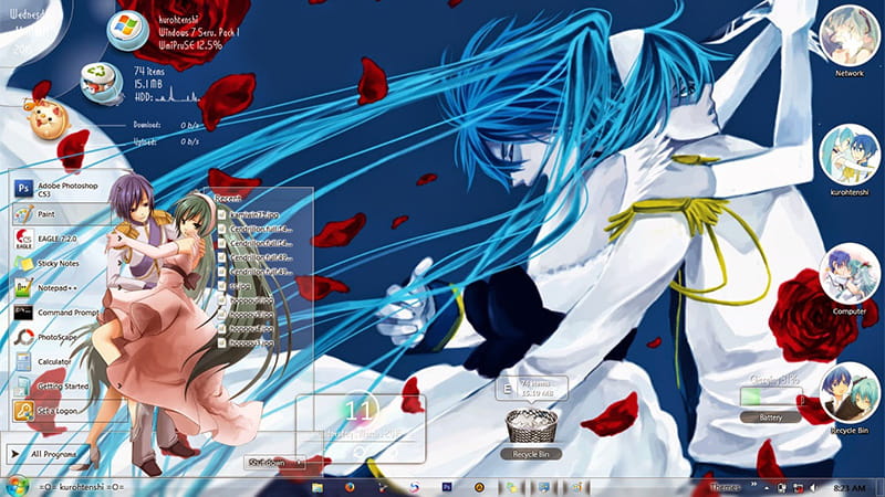 【win7主题】V家主题 大哥&米库 群众喜闻乐见西皮