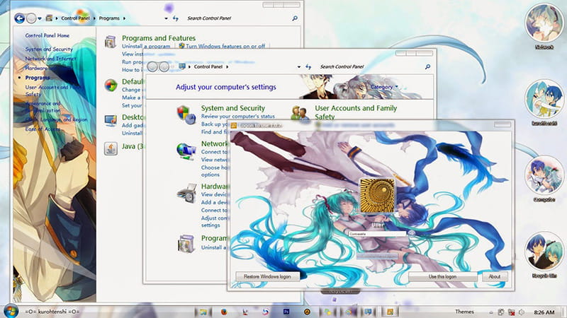 【win7主题】V家主题 大哥&米库 群众喜闻乐见西皮