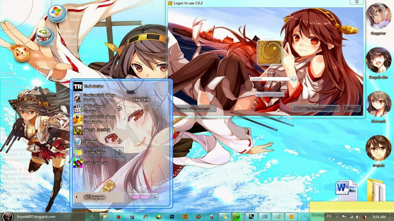 【win7主题】舰队collection 榛名小天使