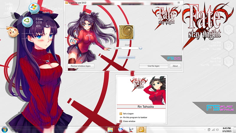 【win7主题】Fate/Stay Night 傲娇大小姐远坂凛