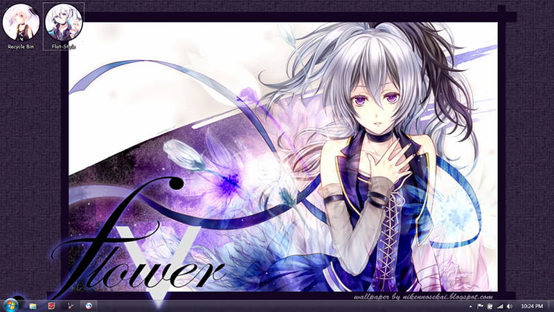 【win7主题】V家小姐姐VFlower(??ω?｀)