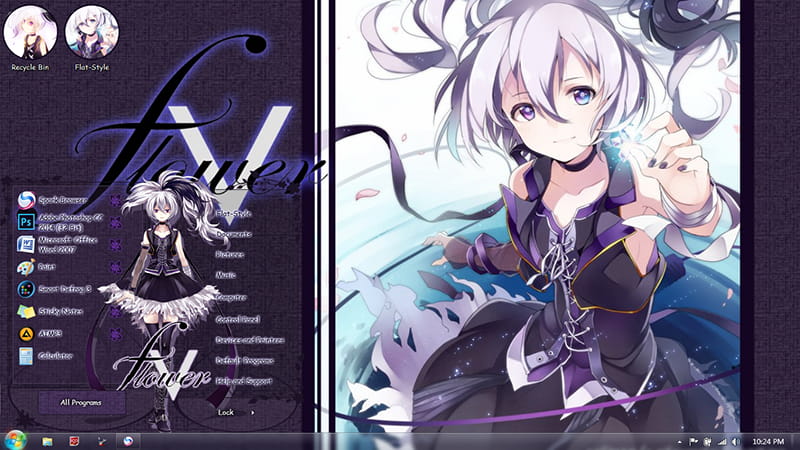 【win7主题】V家小姐姐VFlower(??ω?｀)