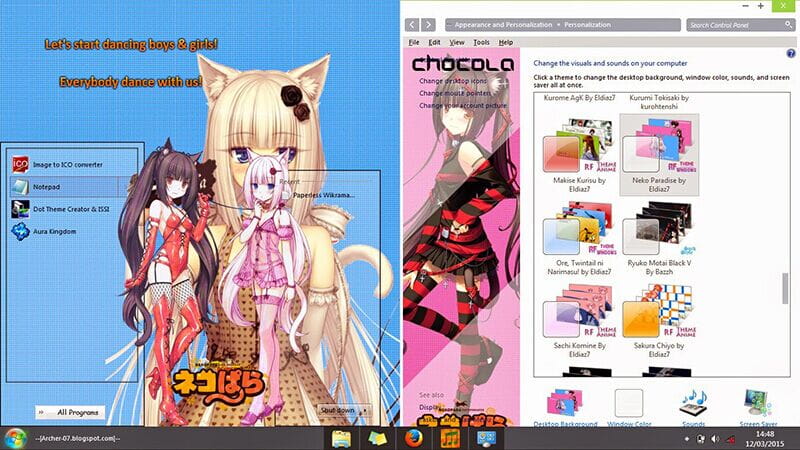 【win7主题】Neko Paradise 猫娘主题wwww