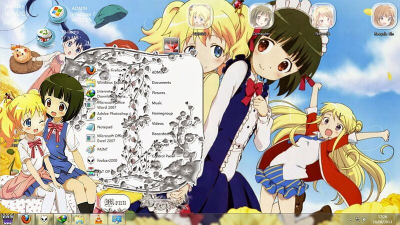 【win7主题】黄金拼图大家一起做萌萌哒的小百合