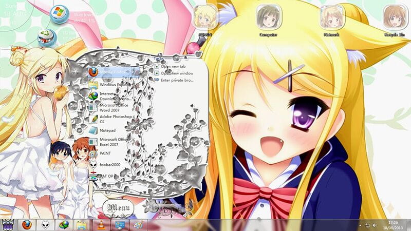 【win7主题】黄金拼图大家一起做萌萌哒的小百合