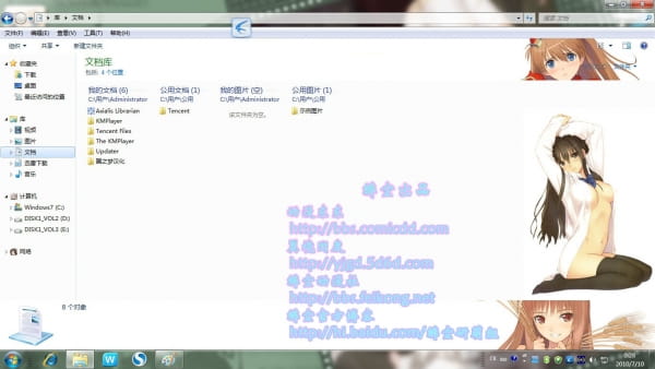【win7主题】Tony大神XE插图电脑主题 福利 萌娘资