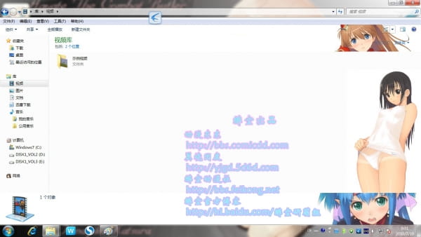 【win7主题】Tony大神XE插图电脑主题 福利 萌娘资