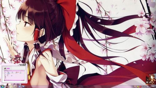 【win7主题】东方project 博丽灵梦 只为那樱花醉
