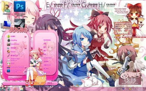 【win7主题】樱花色 魔法少女小圆 和我签订契约