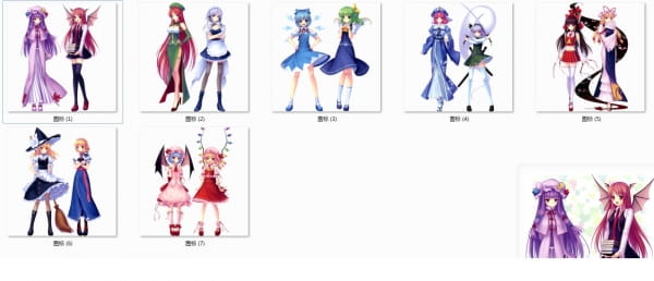 【win7主题】sayori东方project电脑主题 成双成对百