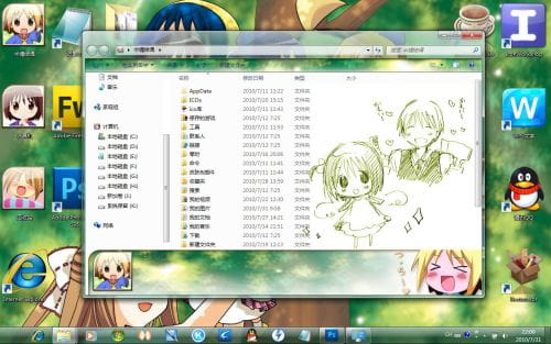 【win7主题】花丸幼稚园萌娘资源分享 幼女萌~卖