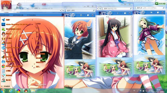 【win7主题】GAL主题萌娘资源 夏空カナタ 南方岛