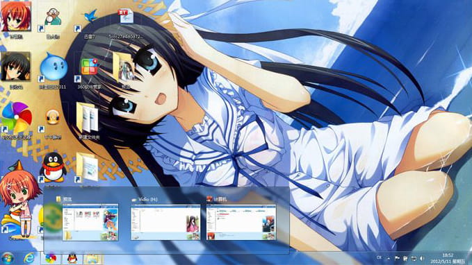 【win7主题】GAL主题萌娘资源 夏空カナタ 南方岛