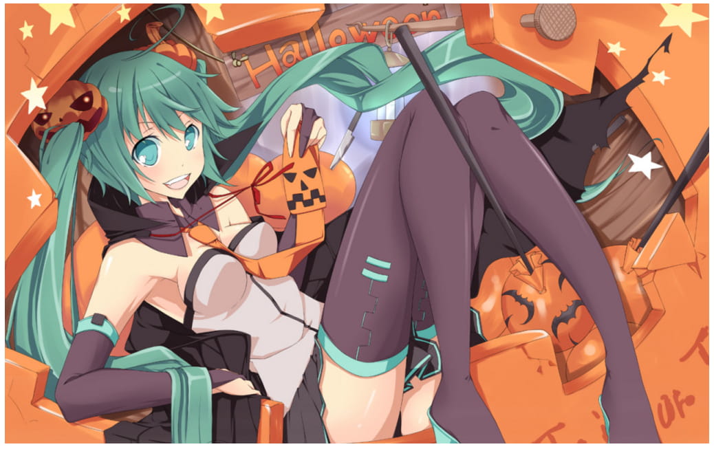 【win7主题】万圣节特辑 南瓜初音miku万圣节~
